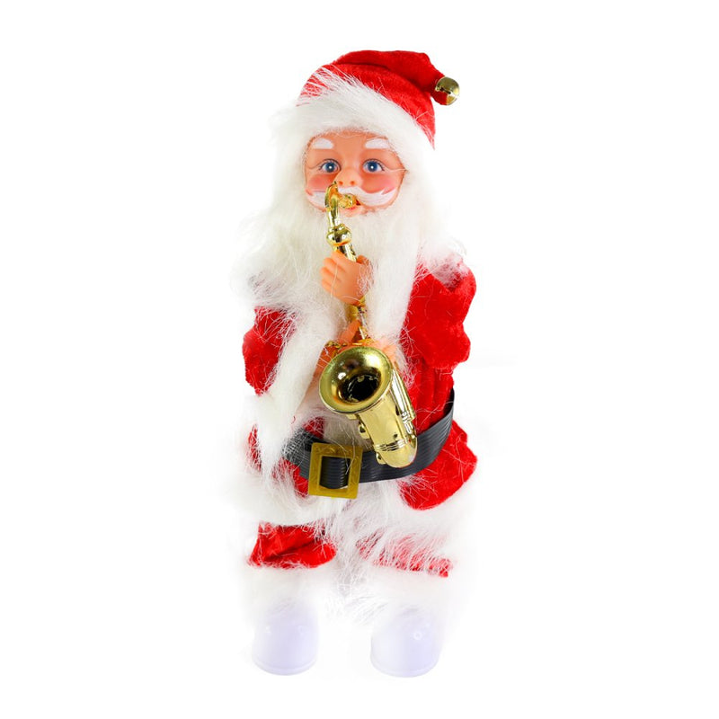 Papai Noel Musical Com Movimento E Saxofone