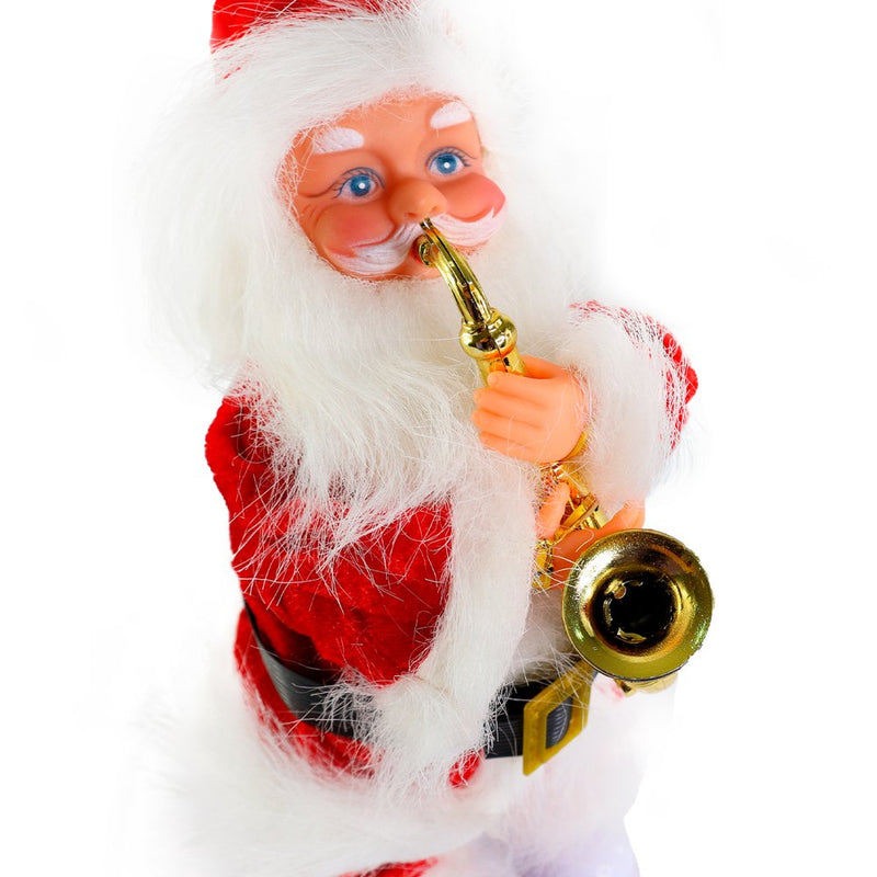 Papai Noel Musical Com Movimento E Saxofone