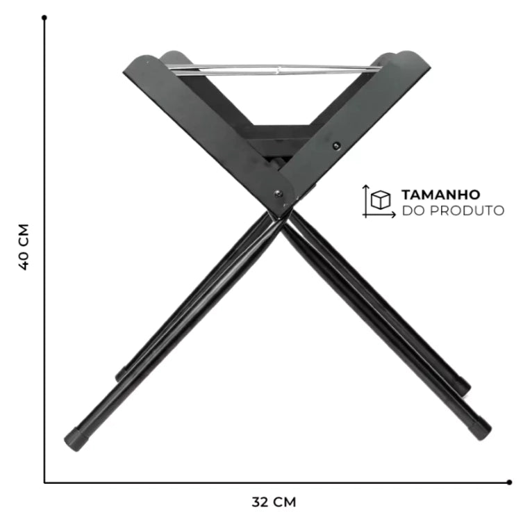 Churrasqueira Portátil Em X Dobrável Carvão Acompanha Forma